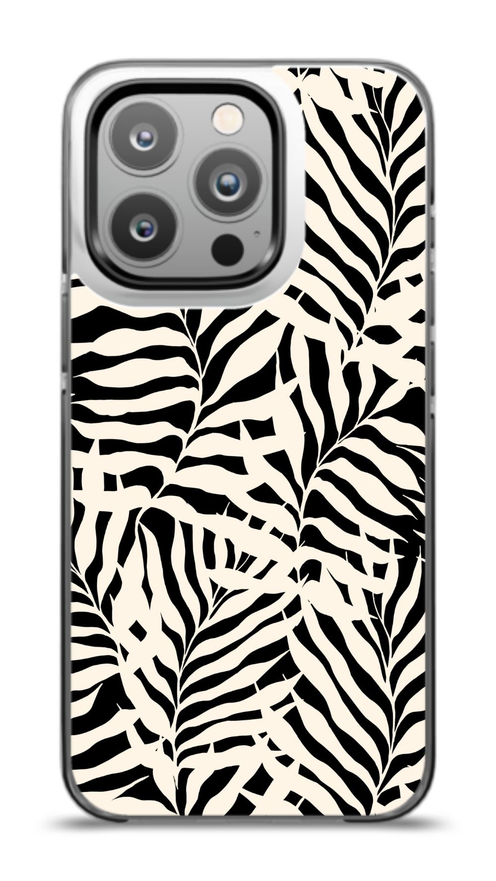 Zebra Leaf Pattern Phone Case