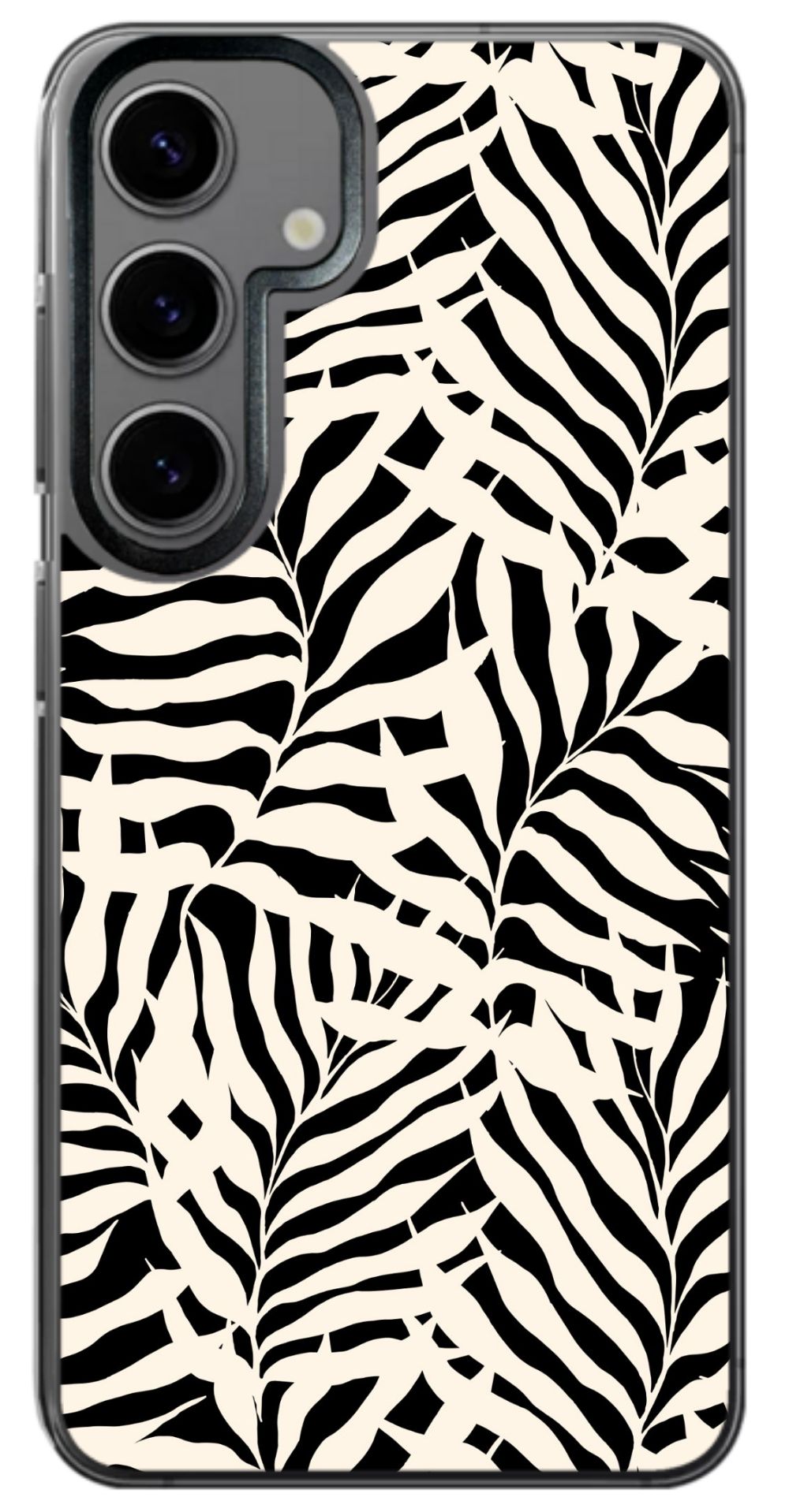 Zebra Leaf Pattern Phone Case