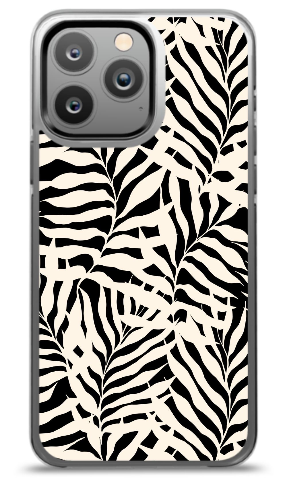 Zebra Leaf Pattern Phone Case