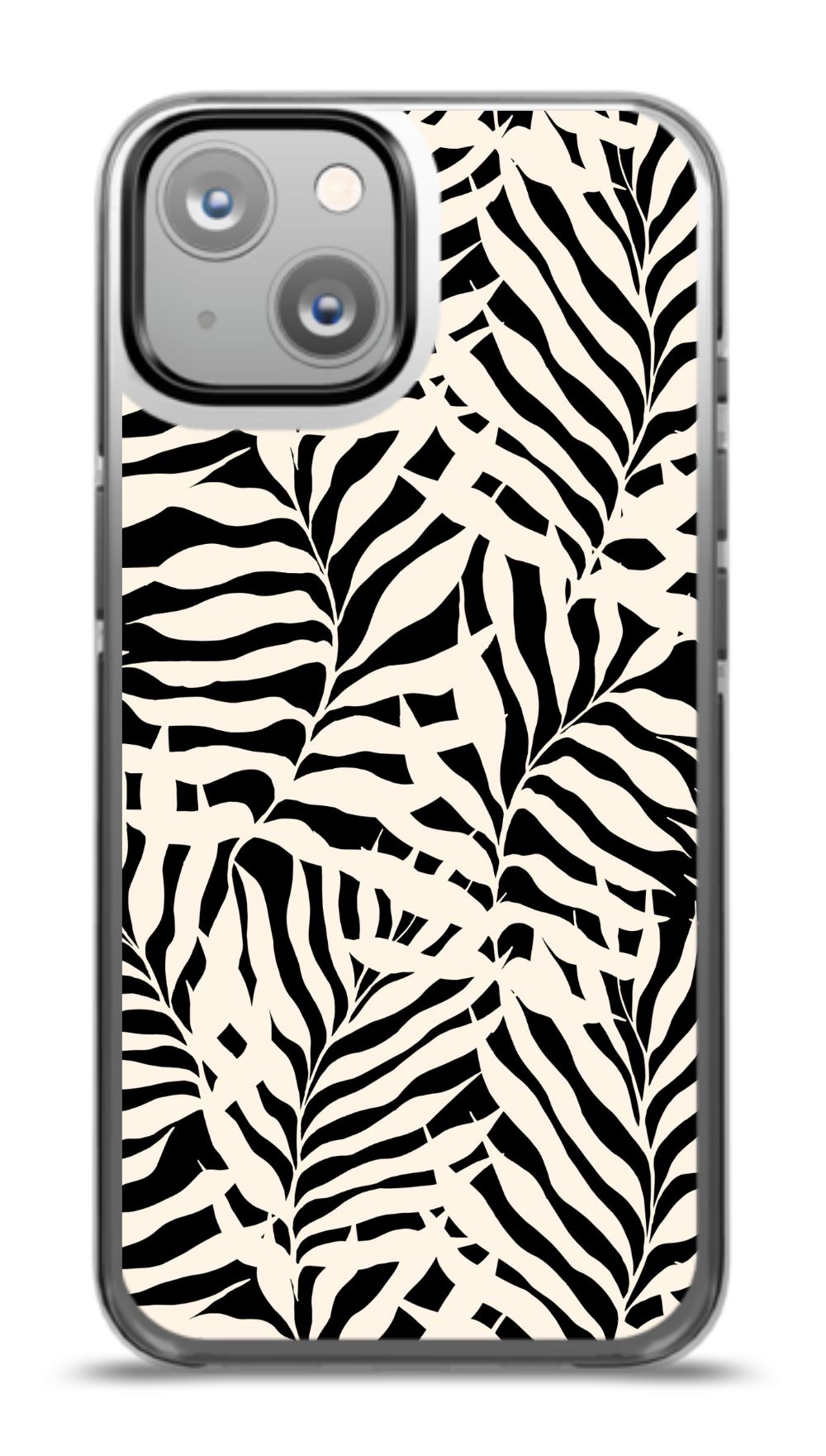 Zebra Leaf Pattern Phone Case