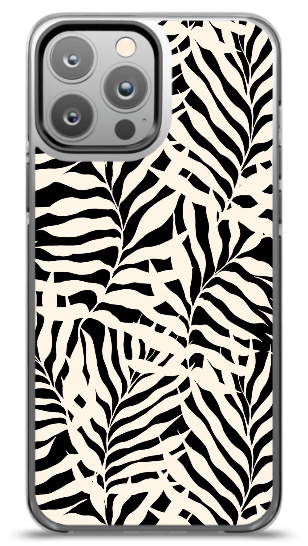 Zebra Leaf Pattern Phone Case