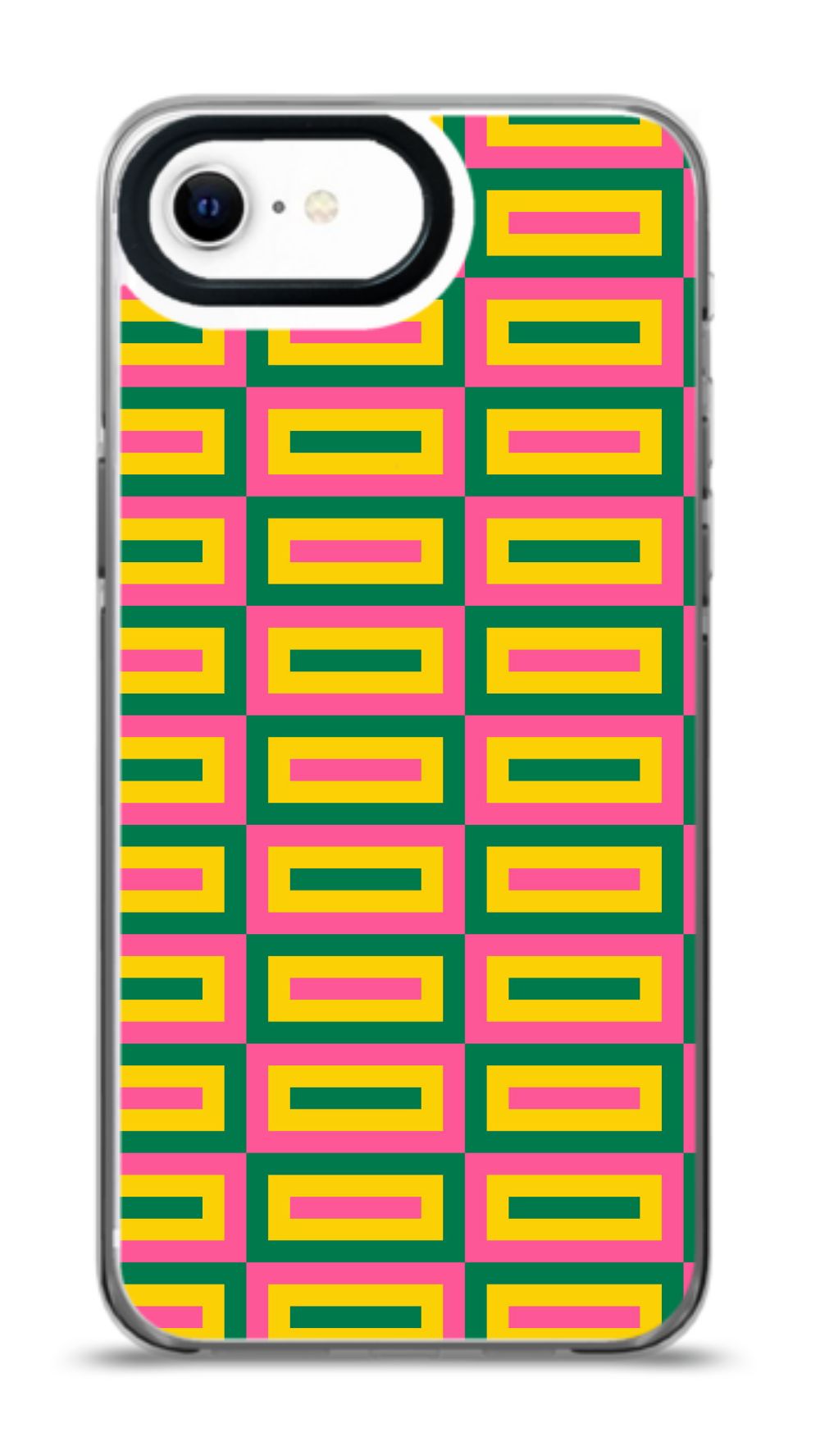 Geometric Retro Grid Phone Case