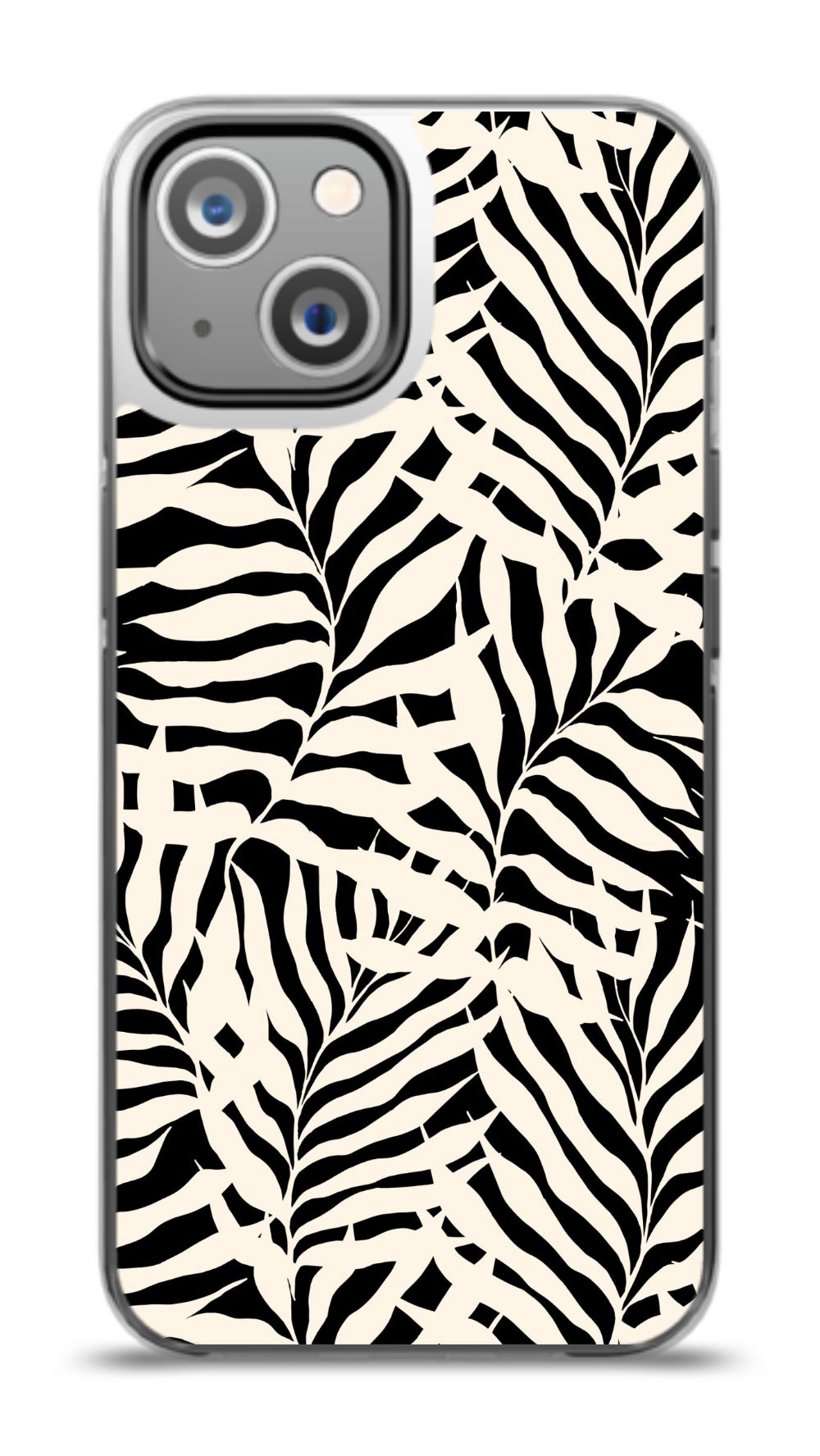 Zebra Leaf Pattern Phone Case