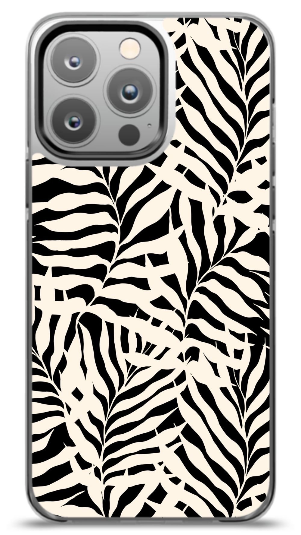 Zebra Leaf Pattern Phone Case