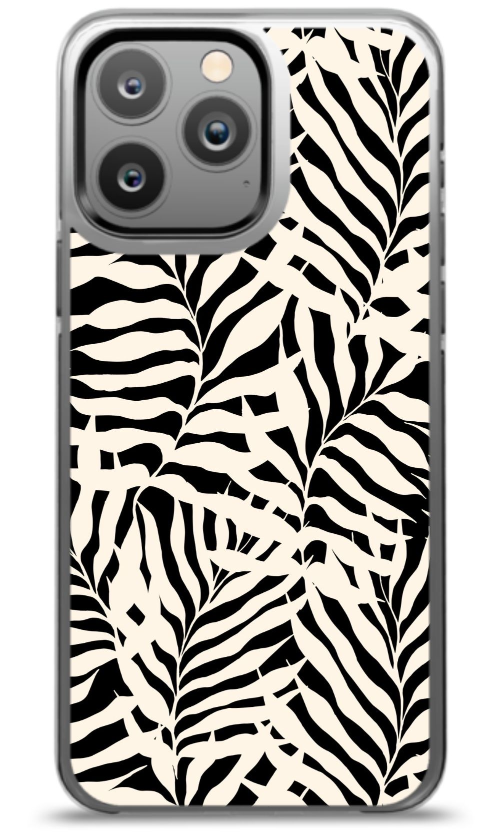 Zebra Leaf Pattern Phone Case