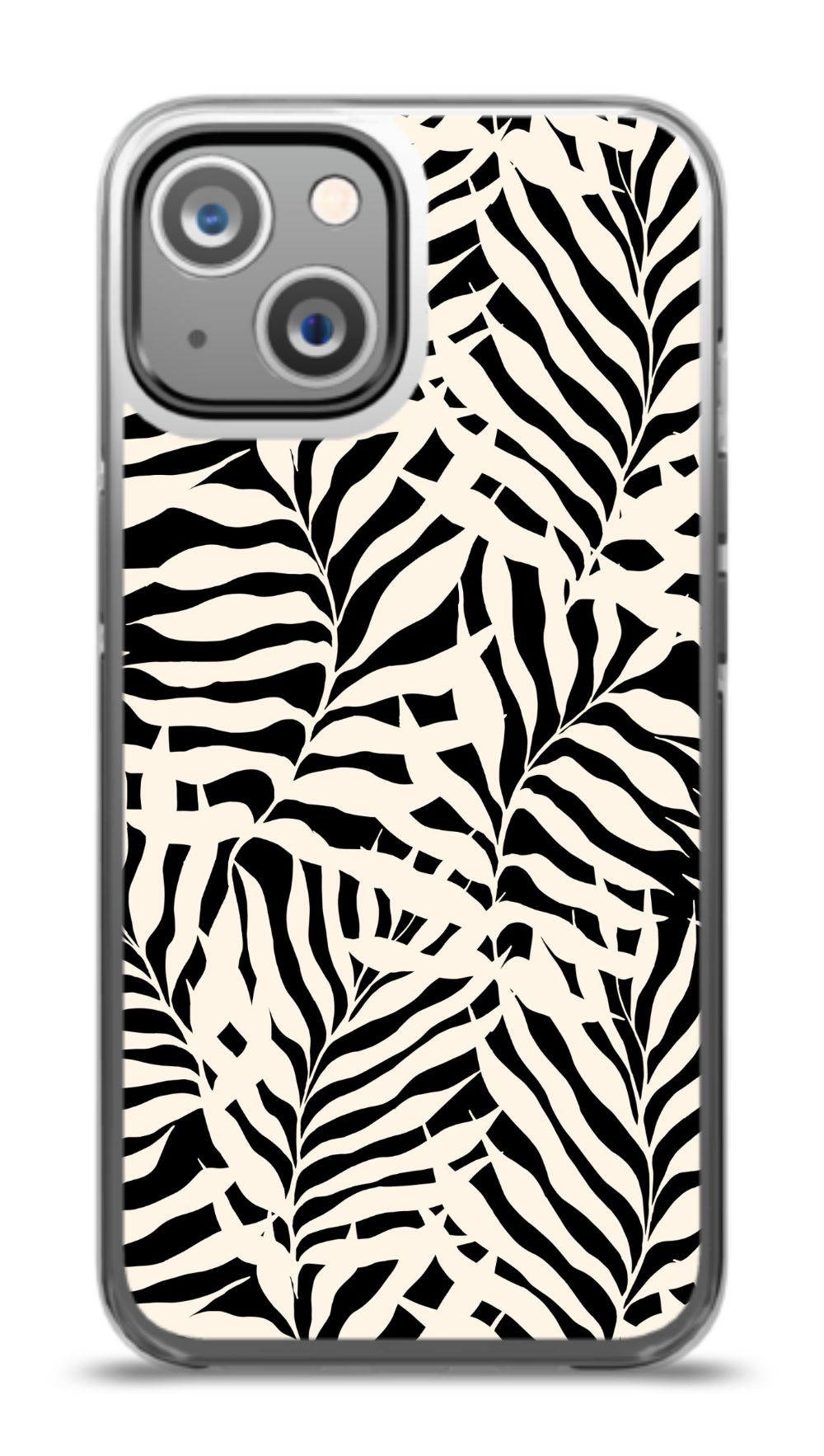 Zebra Leaf Pattern Phone Case