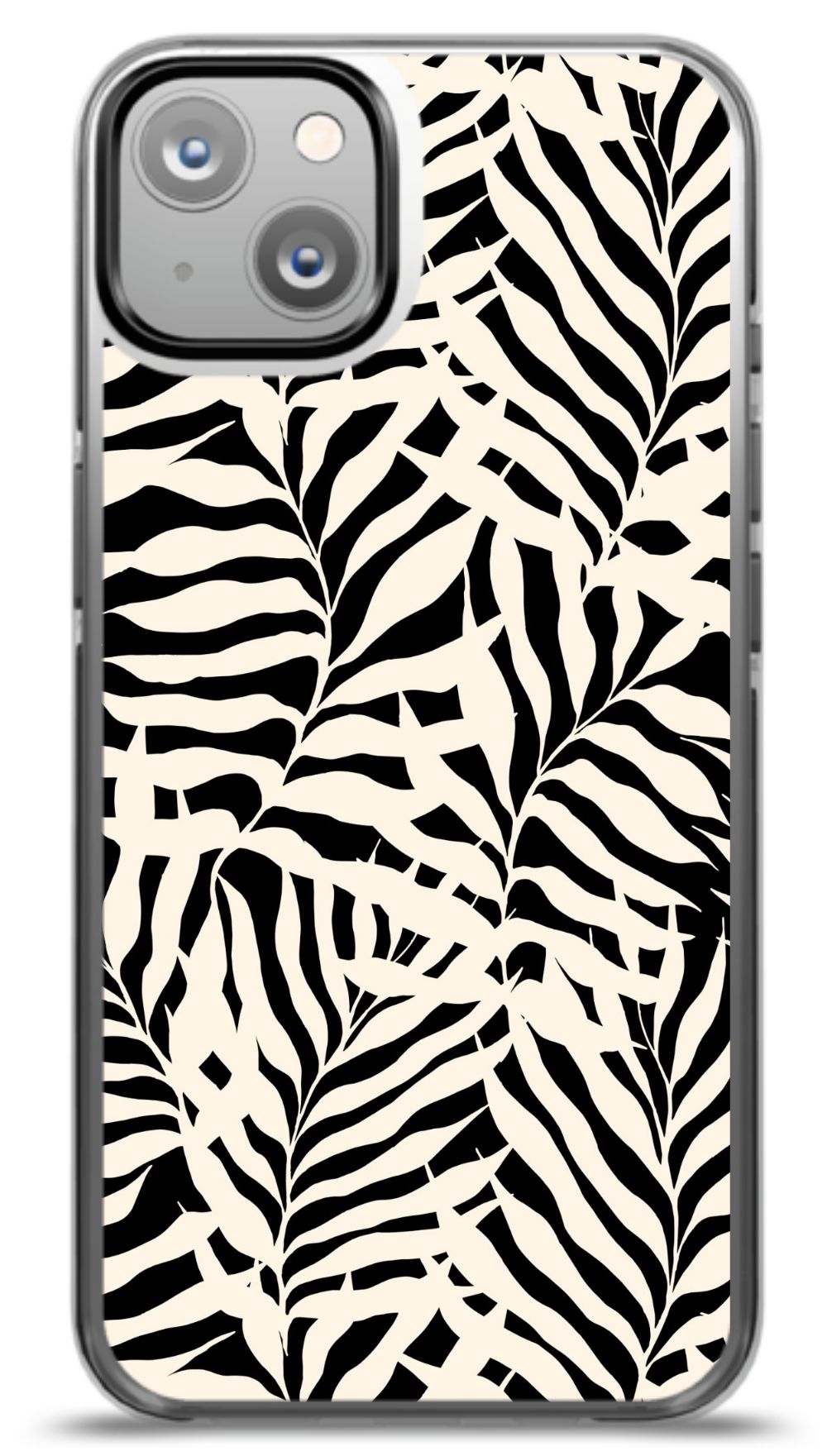 Zebra Leaf Pattern Phone Case