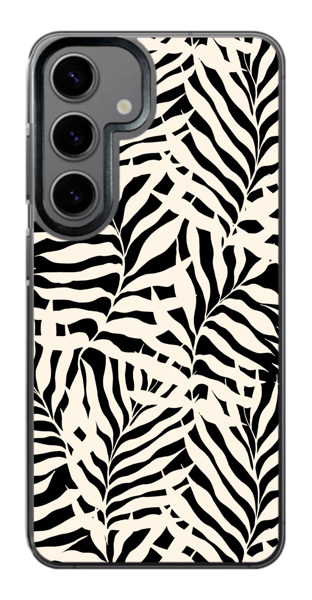 Zebra Leaf Pattern Phone Case