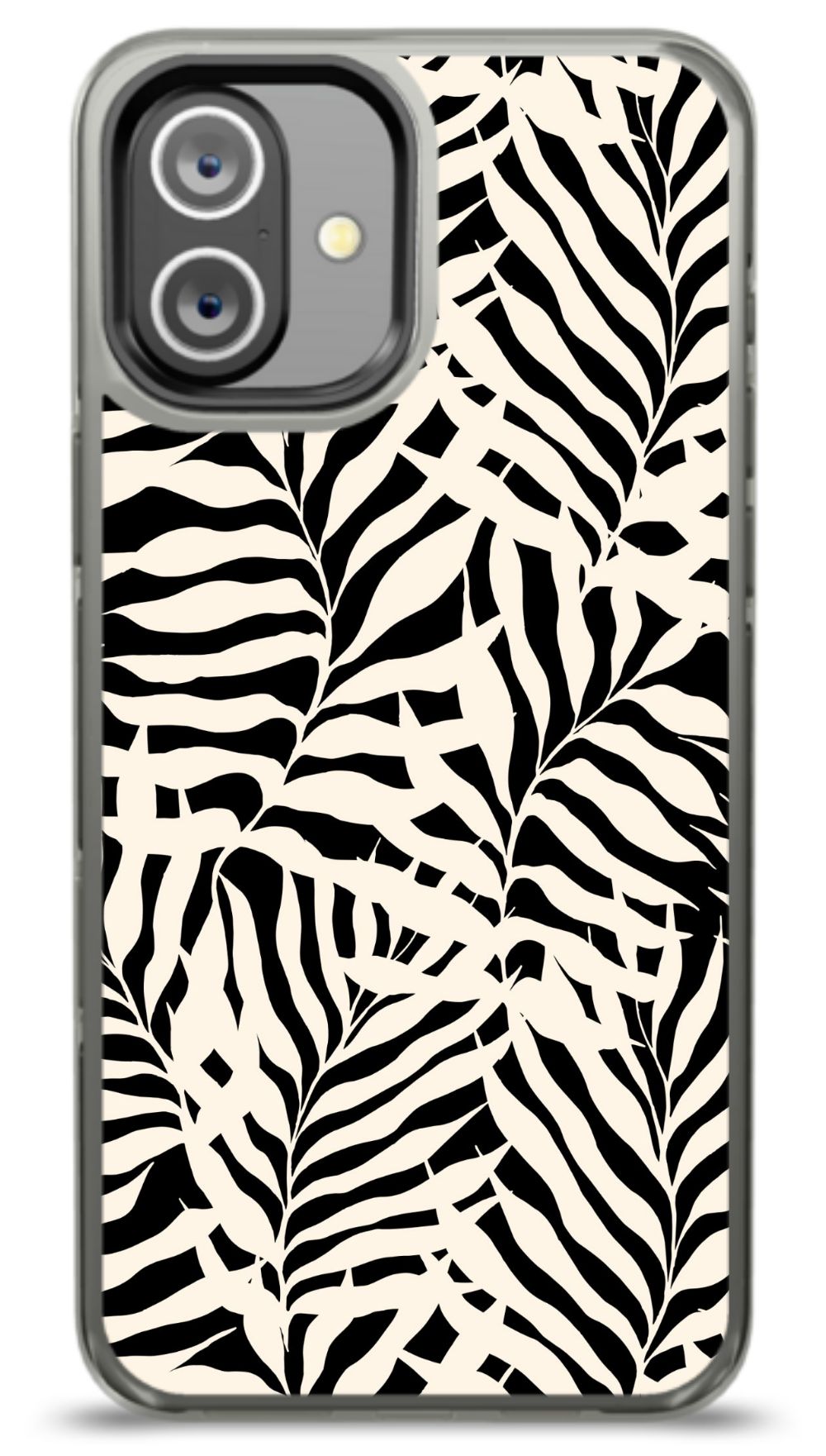 Zebra Leaf Pattern Phone Case