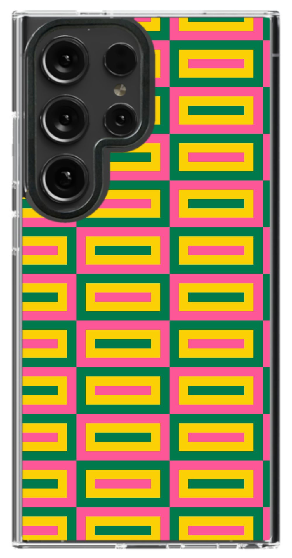 Geometric Retro Grid Phone Case