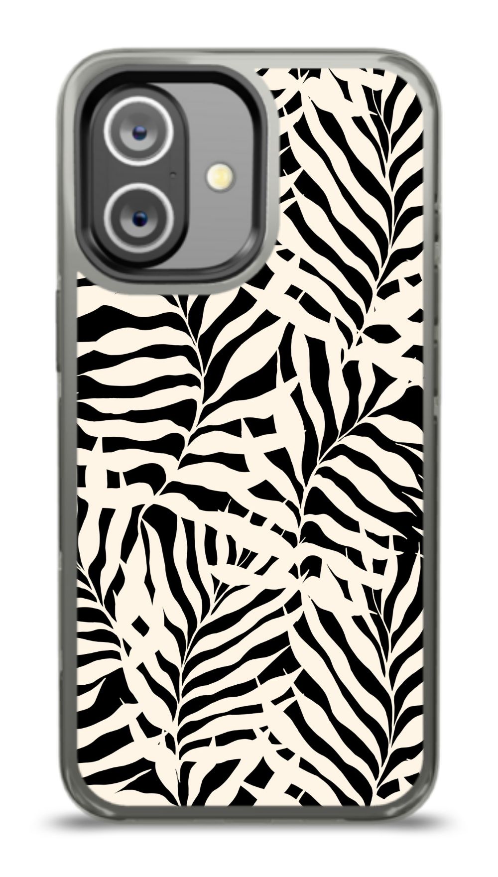 Zebra Leaf Pattern Phone Case