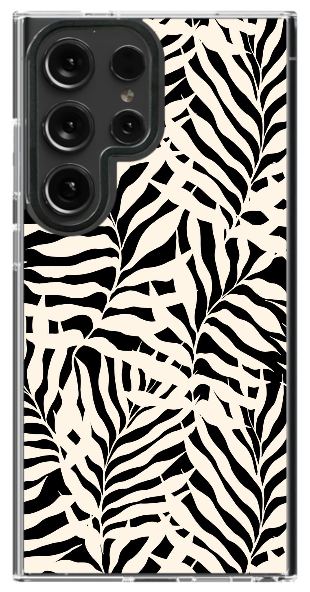 Zebra Leaf Pattern Phone Case