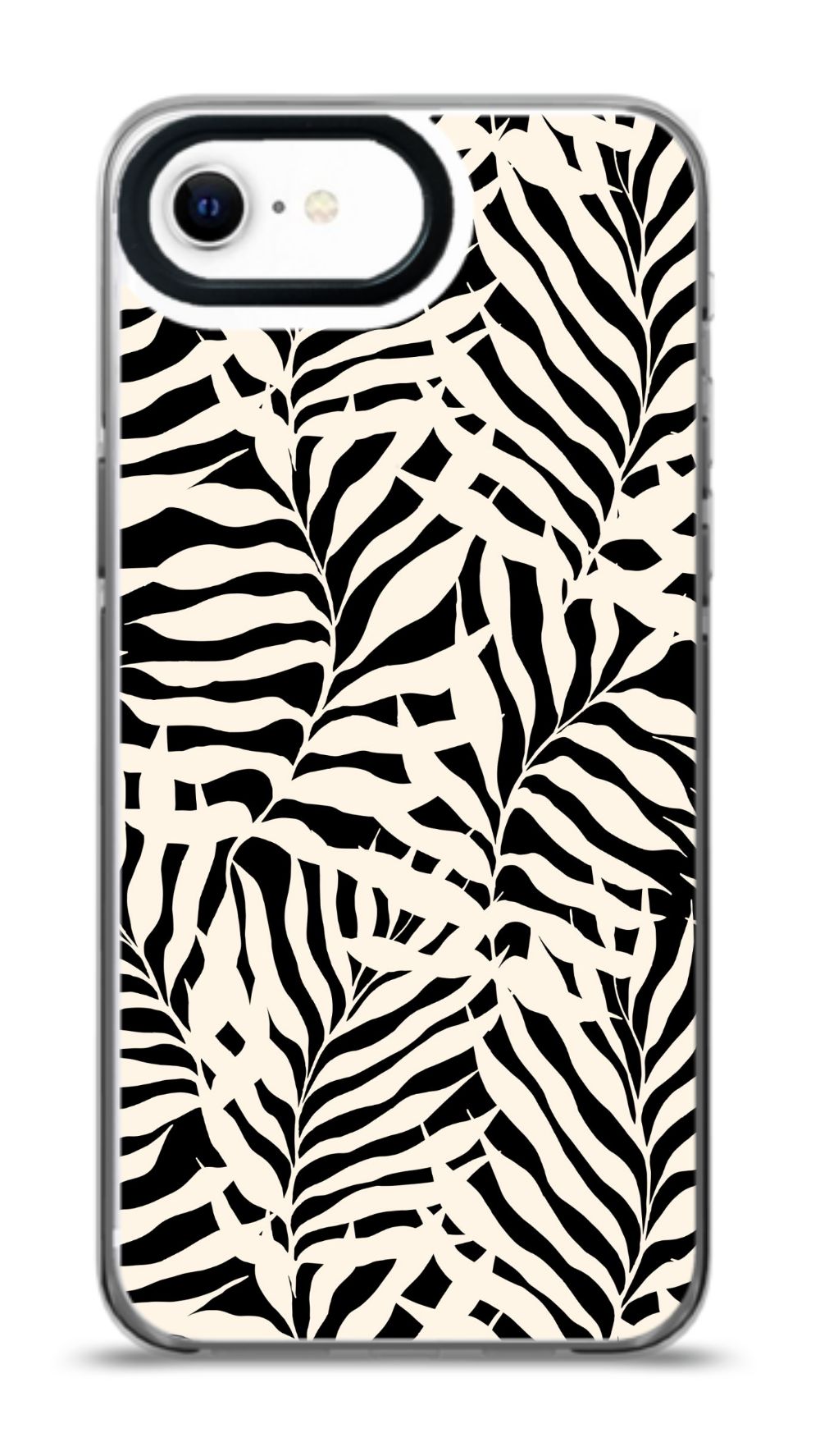 Zebra Leaf Pattern Phone Case